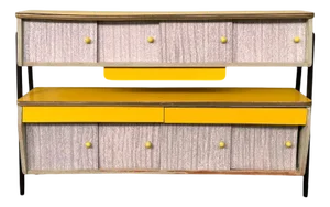 Vintage Handcrafted Miniature Sideboard, 1950s