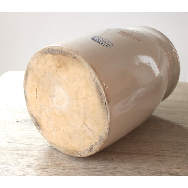 Red Wing Pottery Large 12" Antique Farmhouse Rustic Stoneware Utensil Crock For Sale - Image 4 of 5