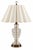 Linen Mid 20th Century Matched Yugoslavian Hand-Cut Lead Crystal Lamps With Pleated Linen Shades - a Pair For Sale - Image 8 of 12