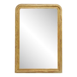 19th Century French Louis Philippe Period Giltwood Wall Mirror For Sale