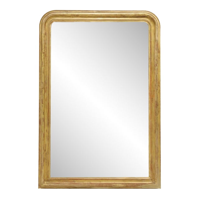 19th Century French Louis Philippe Period Giltwood Wall Mirror For Sale