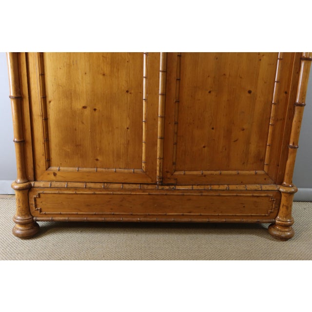 Antique Pitchpin Armoire, 1890s For Sale - Image 10 of 12