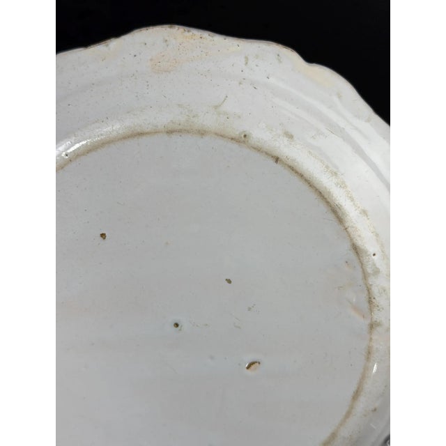 Ceramic French Faience Plate with Hand-Painted Grape and Fox Motif from Nevers For Sale - Image 7 of 9