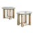 Tubular Hollywood Regency End Tables in Gold with Glass Tops, USA, circa 1980's - A Pair For Sale