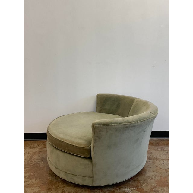 Vintage Circular Lounge Chiar, Attr. To Milo Baughman For Sale In Raleigh - Image 6 of 18