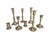 Vintage Brass Candlestick Holders- Set of 8 For Sale - Image 4 of 8