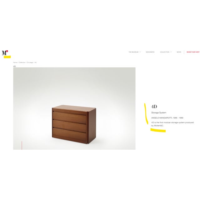 4D Series Wood Bar Cart by Angelo Mangiarotti for Molteni, 1970s For Sale - Image 13 of 15
