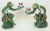 Plastic Chinoiserie Monkey Figurine Resin Candle Holders Green and Pink a Pair For Sale - Image 7 of 12