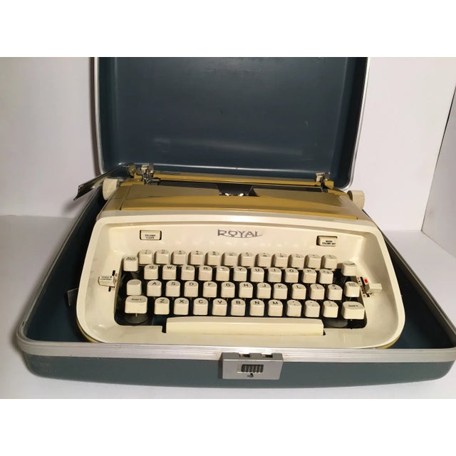 This 1966 Royal Safari manual typewriter has an interesting mustard color and it is absolutely beautiful! The Safari line...