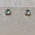 Contemporary Syna Yellow Gold Blue Topaz Mogul Earrings with Champagne Diamonds, a Pair For Sale - Image 3 of 5