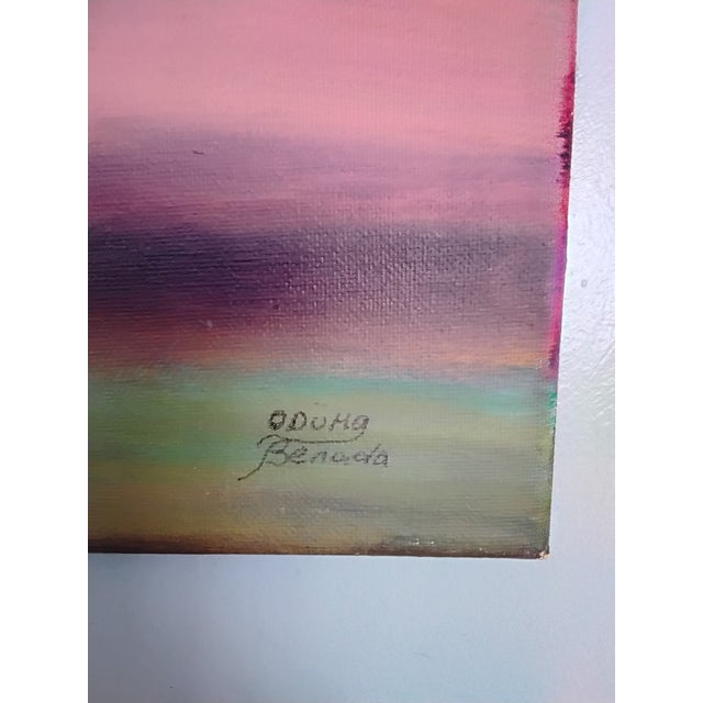 Early 21st Century "Sitting Woman in Pink," Oil on Canvas, Benada Oduma For Sale - Image 5 of 9