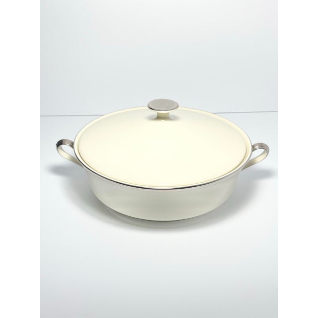 Contemporary Lenox “Solitaire” Porcelain (Vegetable) Serving Bowl W/Lid & Handles For Sale - Image 3 of 6