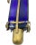 Metal Pair Antique French Cobalt Glass Gilt Bronze Cherub Putti Wall Sconces For Sale - Image 7 of 13