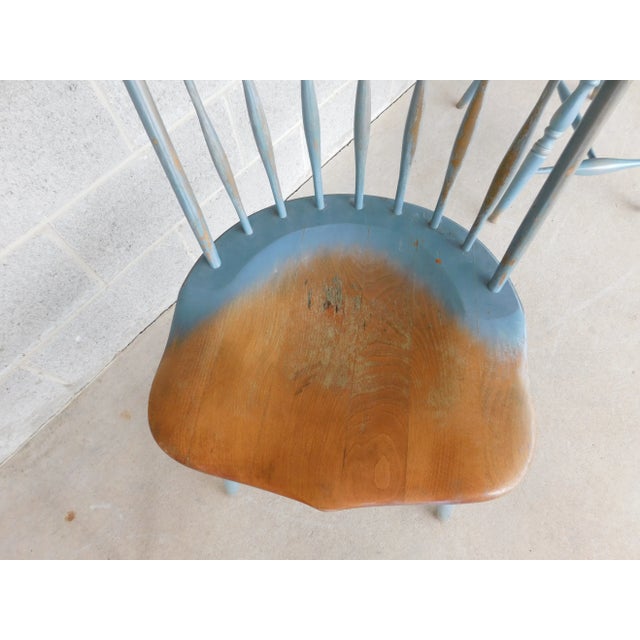 Set of 4 Bow Back High Comb Back Windsor Side Chairs For Sale - Image 11 of 12