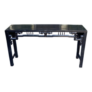 Antique Chinese Ming Style Narrow Console Sofa Table For Sale