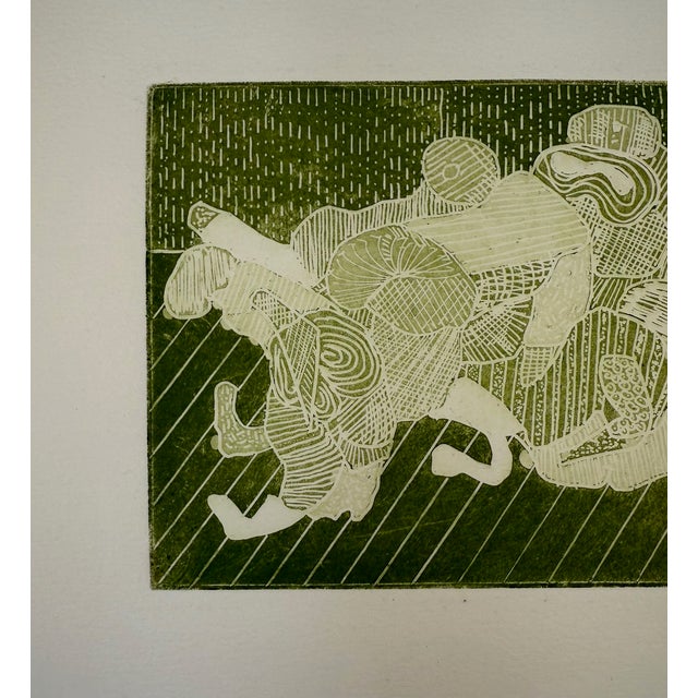 Mid-Century Modern Late 20th Century, Untitled (Variant of “Looking for a Contact Lens”), Abstract Impressionism, Print on Paper, Attributed to Stanley J. Krupa For Sale - Image 3 of 6