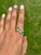 Not Yet Made - Made To Order Natural Emerald Halo Diamond Bypass Ring in 18k Gold Size 7 For Sale - Image 5 of 10