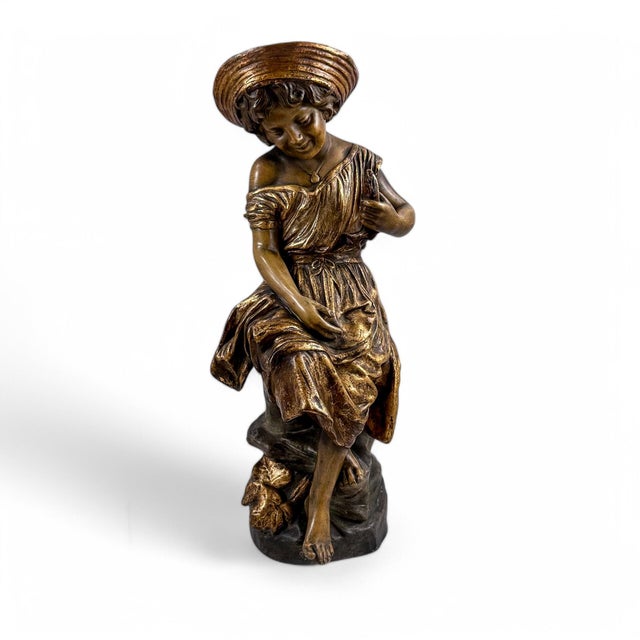 Bronzed & Gilded Terracotta Figure from Goldscheider, 1901 For Sale - Image 3 of 18