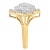 Early 21st Century 10K Yellow Gold Diamond Cocktail Ring (1/2 Cttw, J-K Color, I2-I3 Clarity) - Size 6 EVS1010 For Sale - Image 5 of 7