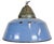 Industrial Blue Enamel and Cast Iron Pendant Light, 1960s For Sale