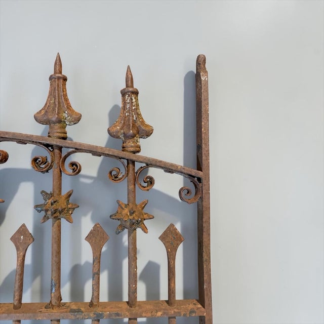 Pair of Antique Wrought-Iron Garden Gates For Sale - Image 4 of 4