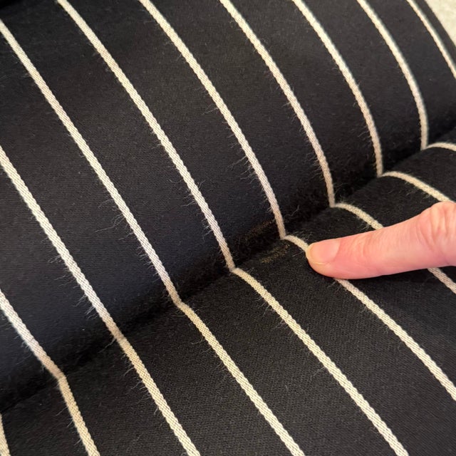 Set of Four 1970's Pace Collection Mariani Lugano Cantilever Dining Chairs in Black/White Stripe For Sale - Image 9 of 12