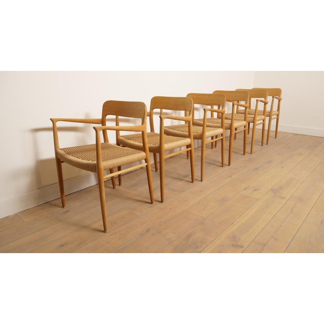 Model 56 Dining Chairs in Oak by Niels Otto (N. O.) Møller for J.L. Møllers, Set of 6 For Sale - Image 14 of 15