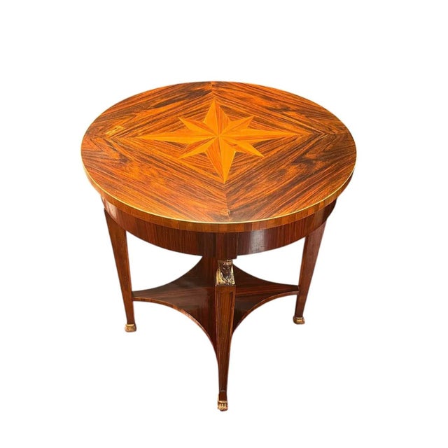 Early 19th Century Inlaid Empire Accent Table For Sale - Image 4 of 5