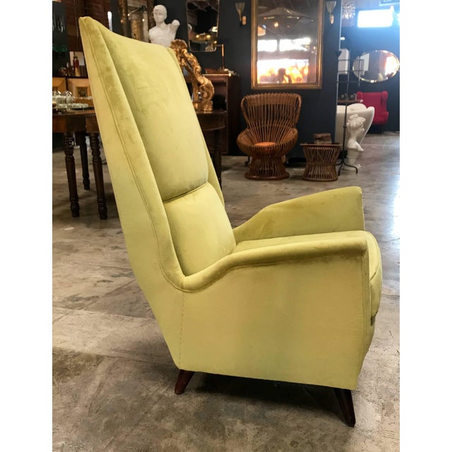 ISA International Inc. Italian Upholstered Armchairs by ISA - a Pair For Sale - Image 4 of 10