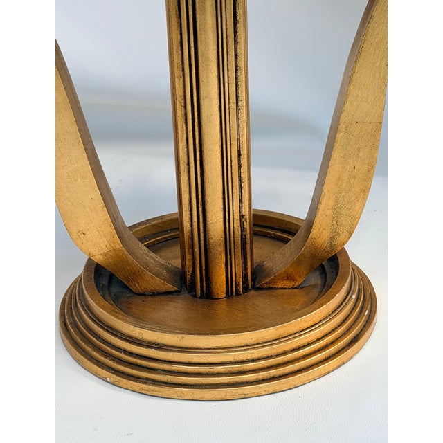 1960s 1960s Half Moon Console Marble Gold FlakeTable For Sale - Image 5 of 12