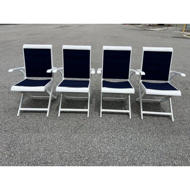 Mid-Century Modern Dining or Patio Chairs by French Maker Triconfort 6 Piece For Sale - Image 16 of 18