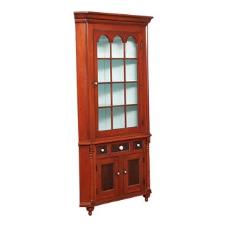 Antique American Farmhouse Cherry Corner Cabinet For Sale