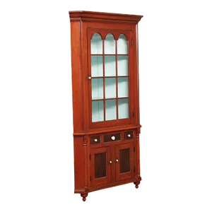 Antique American Farmhouse Cherry Corner Cabinet