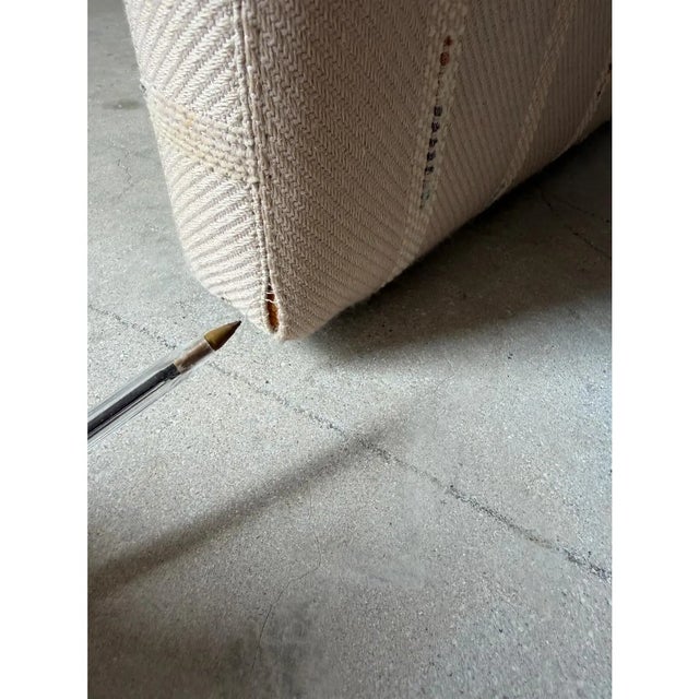 1980s Italian Postmodern Fully Upholstered Lounge Chairs on Casters – A Pair For Sale - Image 13 of 15