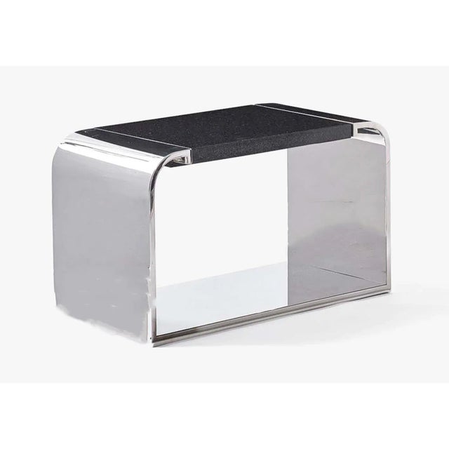 Stanley Jay Friedman for Brueton Steel and Granite "Eclipse" Low Coffee Table For Sale - Image 11 of 11