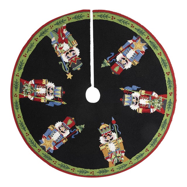 Nutcracker Pageantry Hook Tree Skirt, 52" For Sale