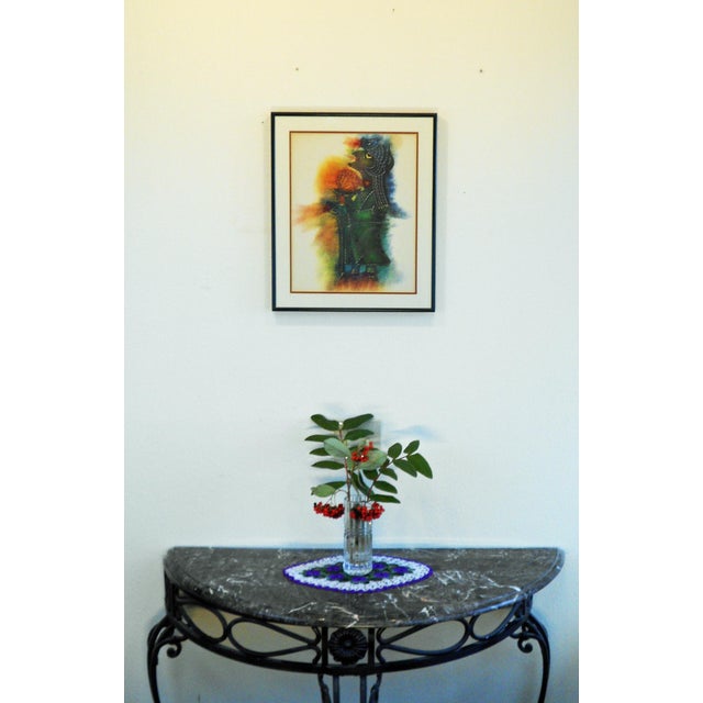 Mid 20th Century Yurdaer Altintas Lithogrph, "Lokmali Bok Ana" For Sale - Image 4 of 4