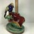 Burgundy Majolica Victorian Bird Perched on Water Lily Fountain Ceramic Dish Bird on Leaf Blue Bird Parrot Water Fountain Pottery Bird For Sale - Image 8 of 10