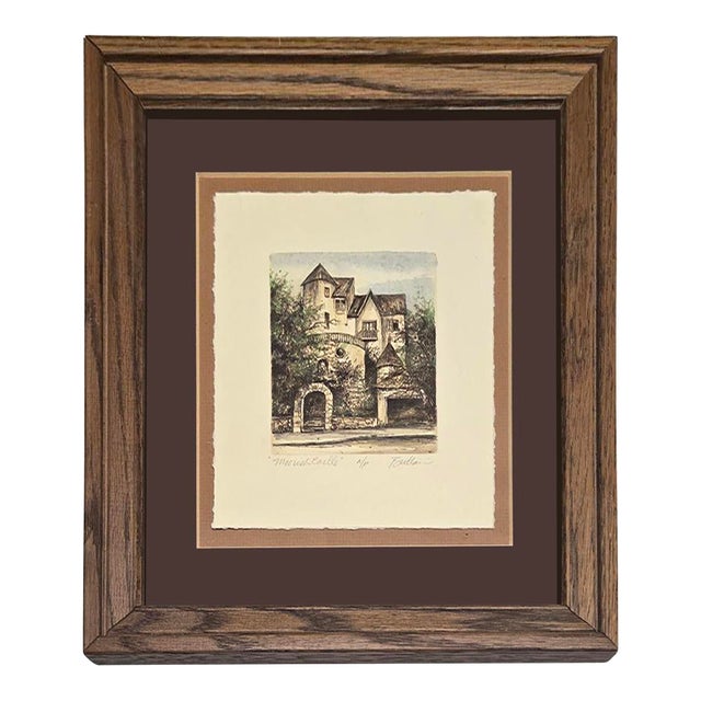 1960s Tom Brittain Etching "Moorish Castle" Artist's Proof For Sale