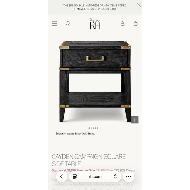 Restoration Hardware Side Table For Sale - Image 10 of 10