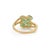 14k Gold Certified Natural Zambian Emerald Diamond Cluster Ring Size 9 For Sale - Image 10 of 18