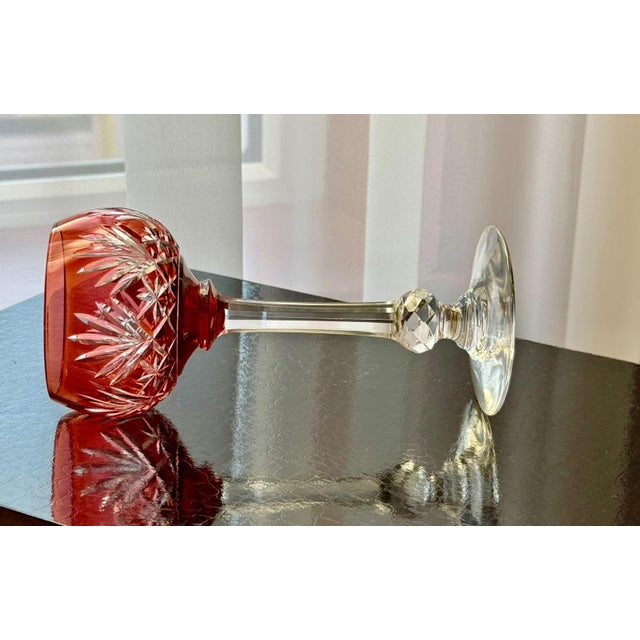 French Massenet Crystal Hock Glasses by Saint-Louis, 1920, Set of 6 For Sale - Image 12 of 18