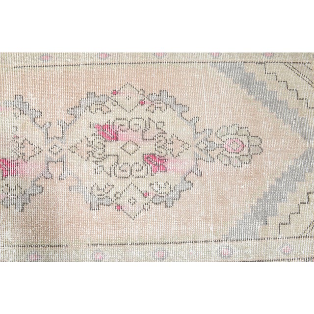 1970s Vintage Handmade Wool Cotton Turkish Area Rug For Sale - Image 10 of 11