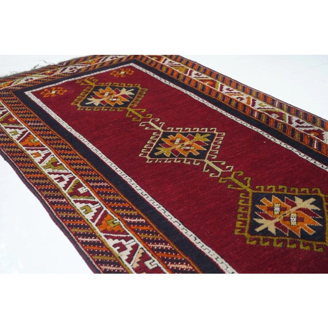 1910s Fine Antique Turkish Tribal Wool Rug 3'3'' X 6'3'' For Sale - Image 5 of 9