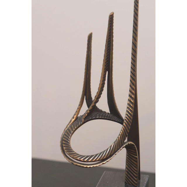 Signed Bob Bennett Bronze Abstract Modernist Sculpture of the Golden Gate Bridge For Sale - Image 11 of 12