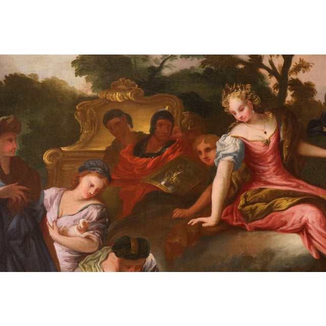 Pier Dandini, The Finding of Moses Landscape, 1680, Oil on Canvas For Sale - Image 11 of 16