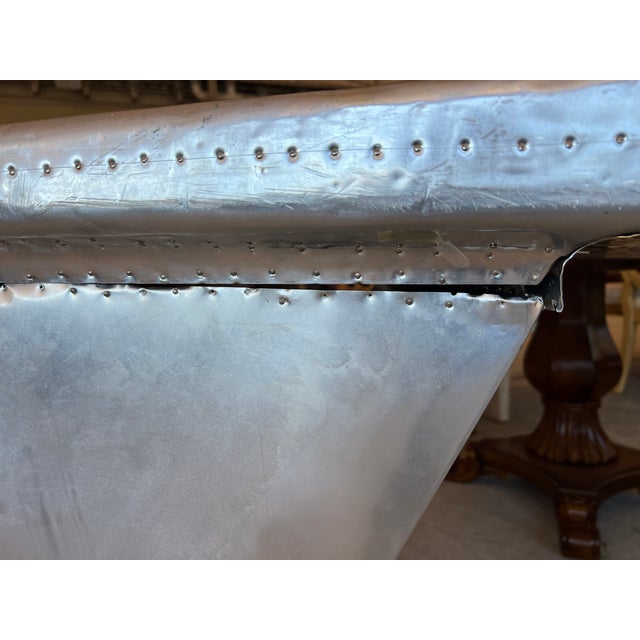 1990s Aviator Metal Wing Desk For Sale In West Palm - Image 6 of 9