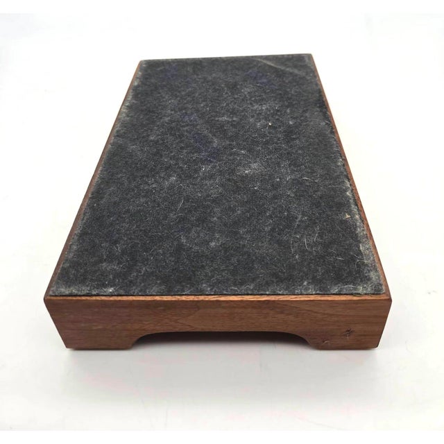 Wood Mid 20th Century Walnut Wood Desktop Organizer Tray For Sale - Image 7 of 8