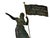 On offer is a late 19th-century American folk art "Goddess of Liberty" molded copper weathervane mounted on a gallery...