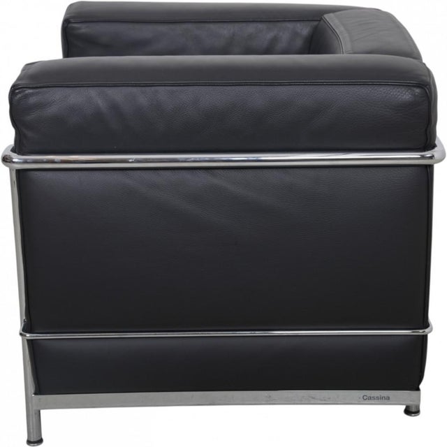 LC2 Chair in Black Leather by Le Corbusier, 2000s For Sale - Image 12 of 17
